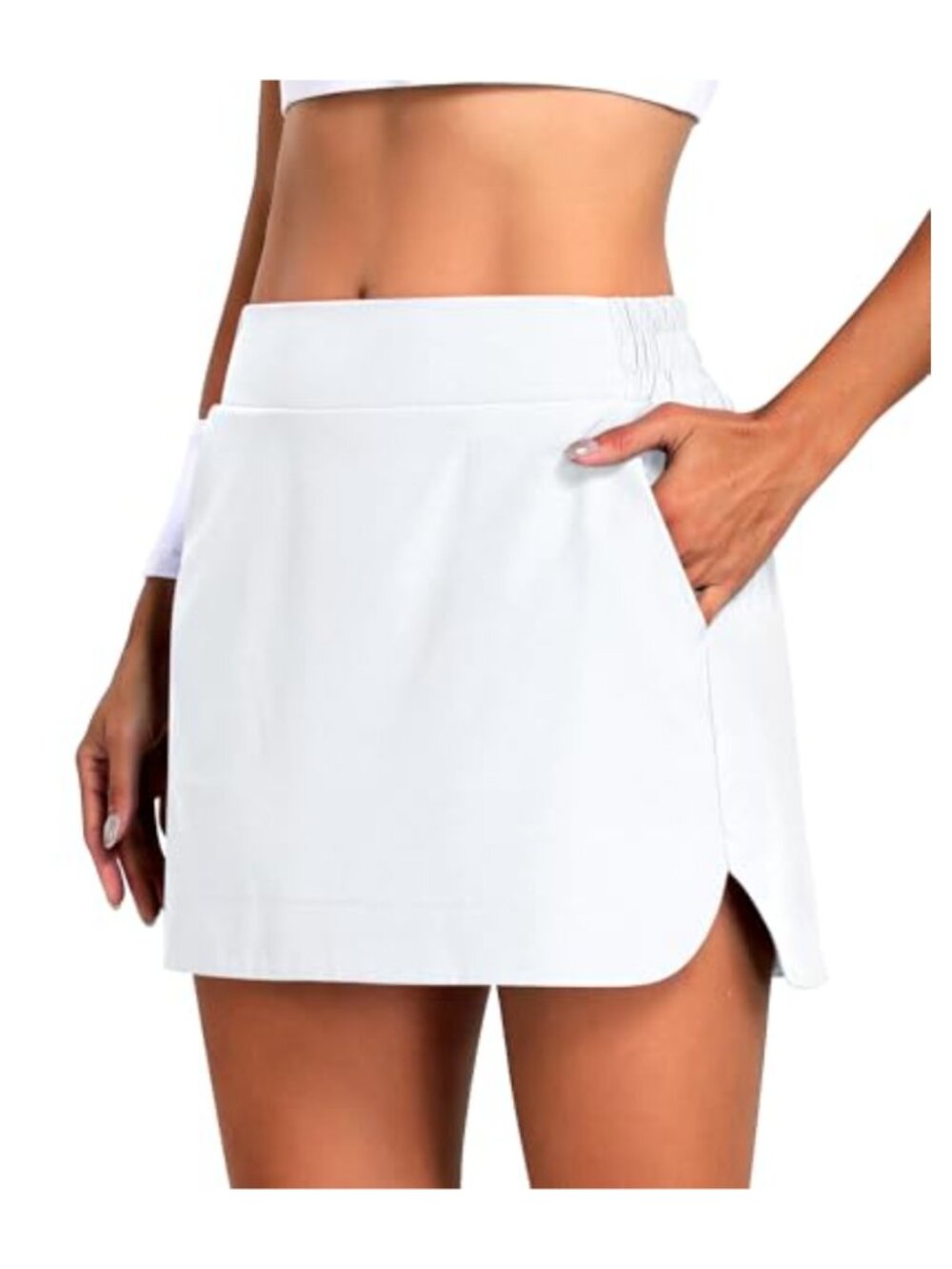 Womens Athletic Tennis Skirt High Waisted Golf Skort Built-in Shorts Pockets